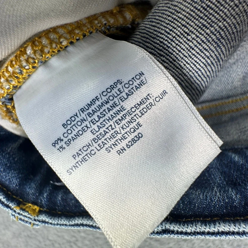 Lands' End Square Rigger Jeans Blue Med Wash Straight Denim Mens 35x30